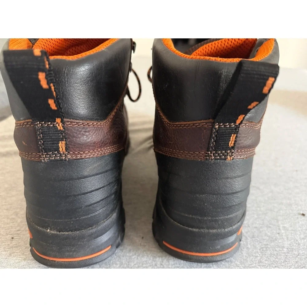 Timberland PRO Mens Work Boots 15W Steel Toe Brown Leather Anti-Fatigue Workwear